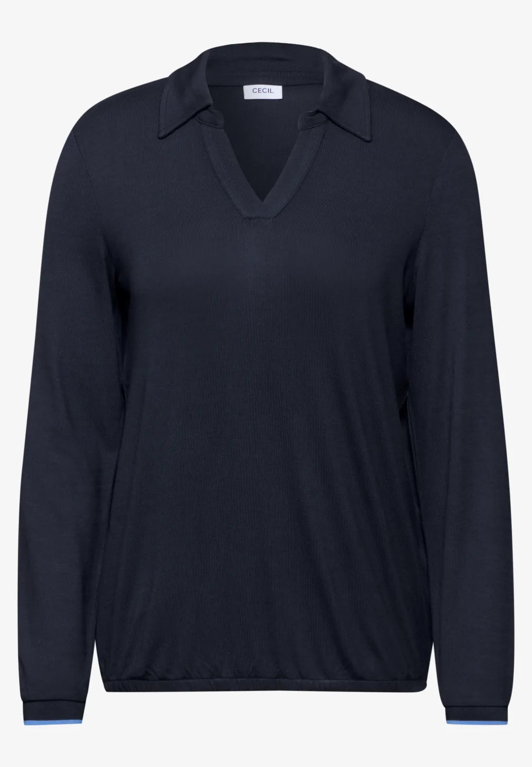 BLUSA CUELLO CAMISERO ELASTICA