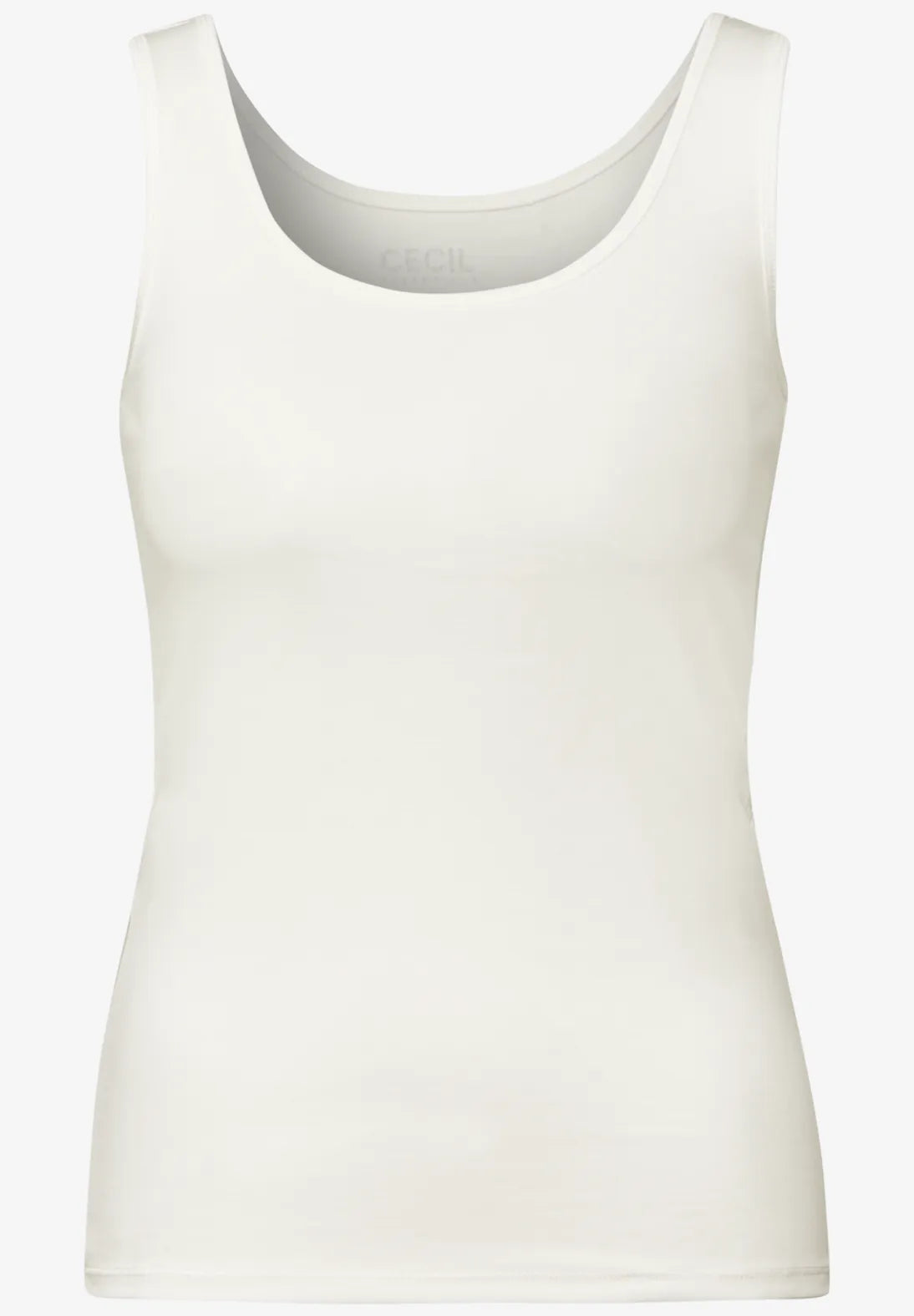 CECIL TOP SIN MANGAS BEIG CUELLO REDONDO