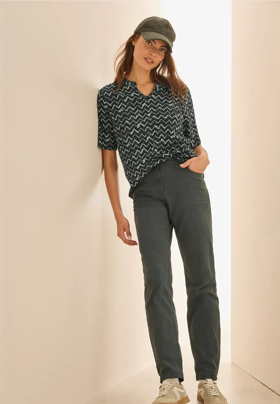 CECIL CAMISETA ESTAMPADO MINIMALISTA VERDE