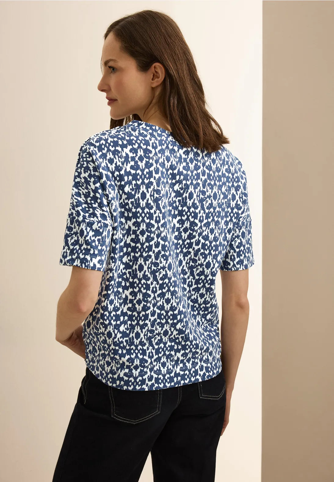 CECIL CAMISETA ESTAMAPADO MINIMALISTA AZUL