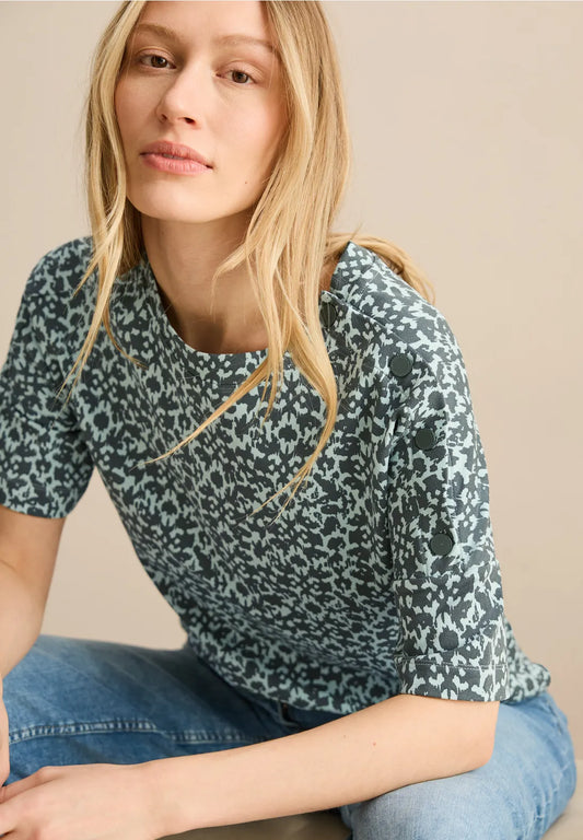 CECIL CAMISETA ESTAMAPADO MINIMALISTA VERDE