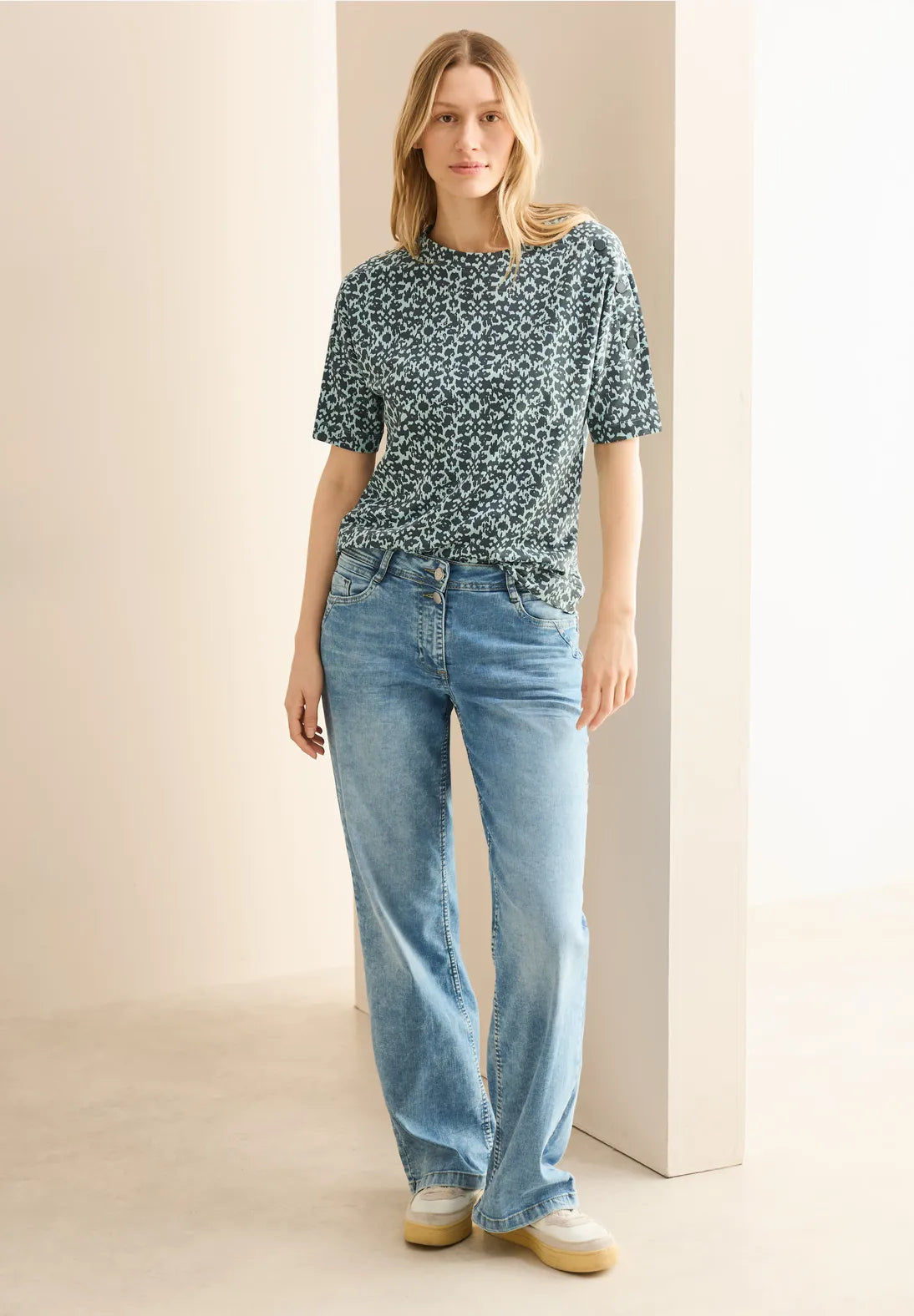 CECIL CAMISETA ESTAMAPADO MINIMALISTA VERDE