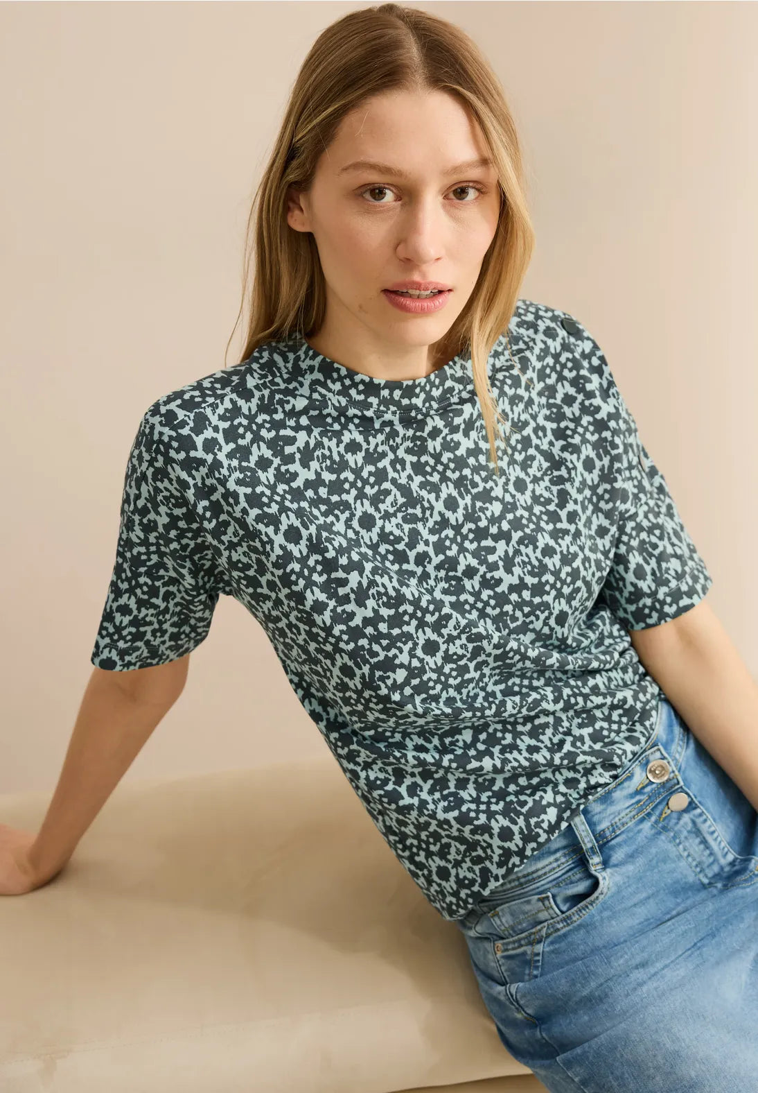 CECIL CAMISETA ESTAMAPADO MINIMALISTA VERDE