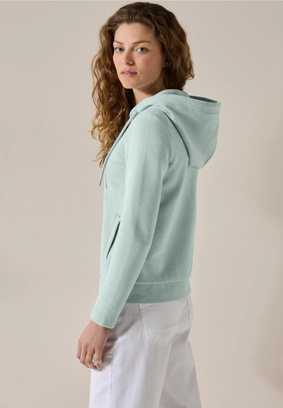 CECIL CHAQUETA SUDADERA BICOLOR CON CAPUCHA