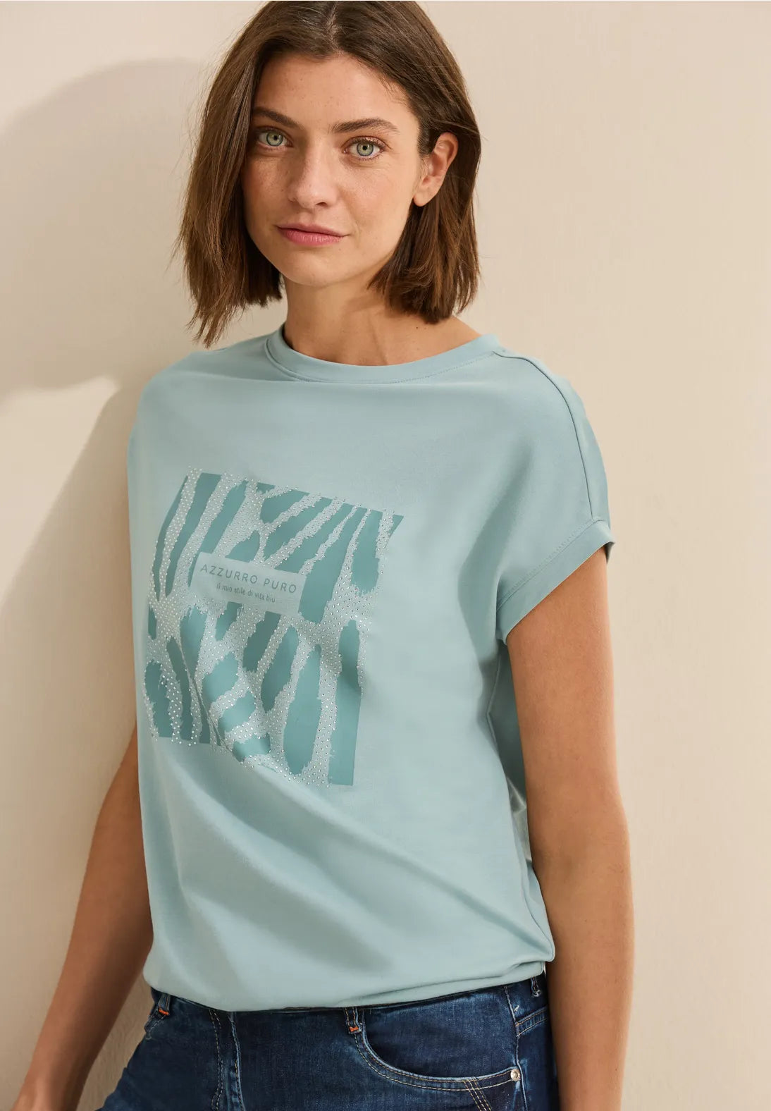 CECIL CAMISETA ESTAMPADO GRAFICO CON PIEDRAS PRECIOSAS
