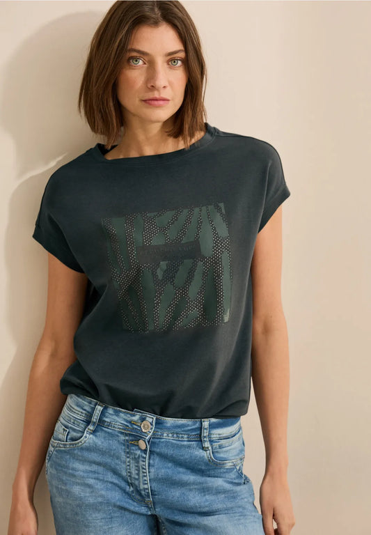 CECIL CAMISETA ESTAMPADO GRAFICO CON PIEDRAS PRECIOSAS