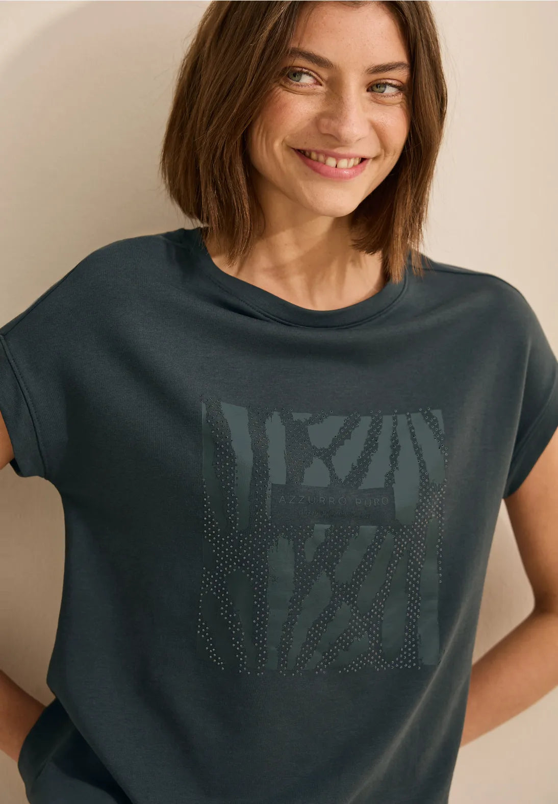 CECIL CAMISETA ESTAMPADO GRAFICO CON PIEDRAS PRECIOSAS