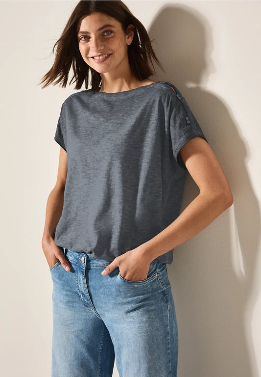 CECIL CAMISETA ASPECTO LAVADO GRIS