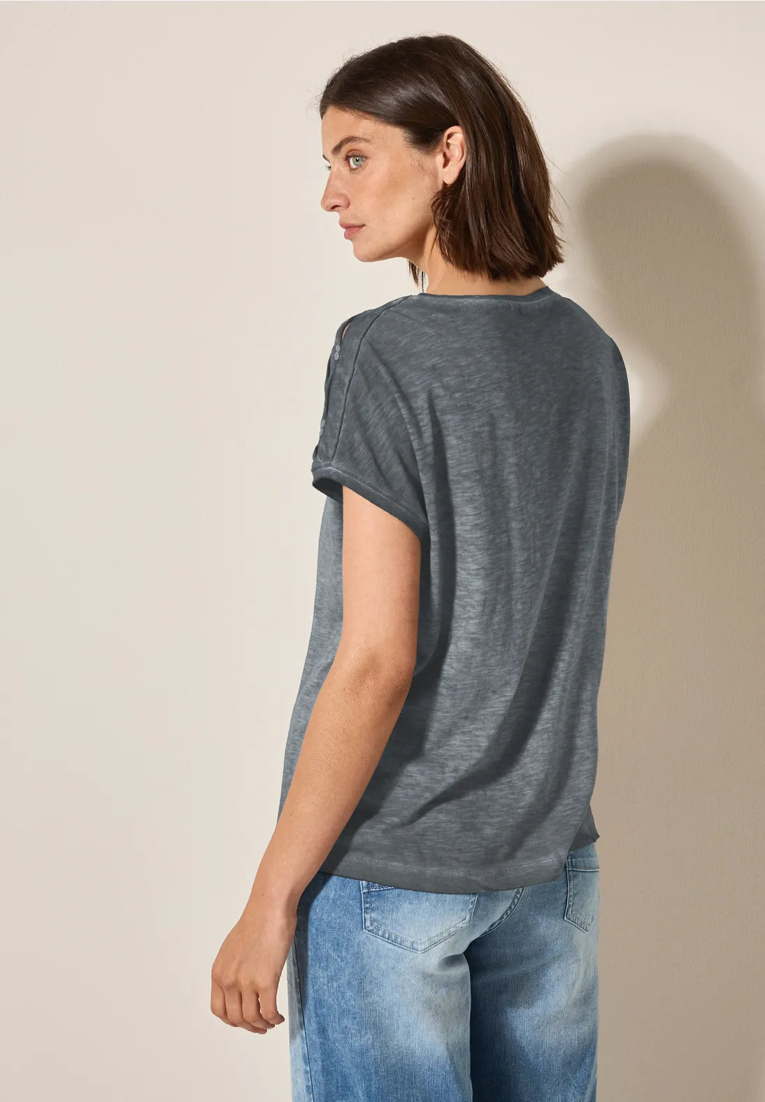 CECIL CAMISETA ASPECTO LAVADO GRIS