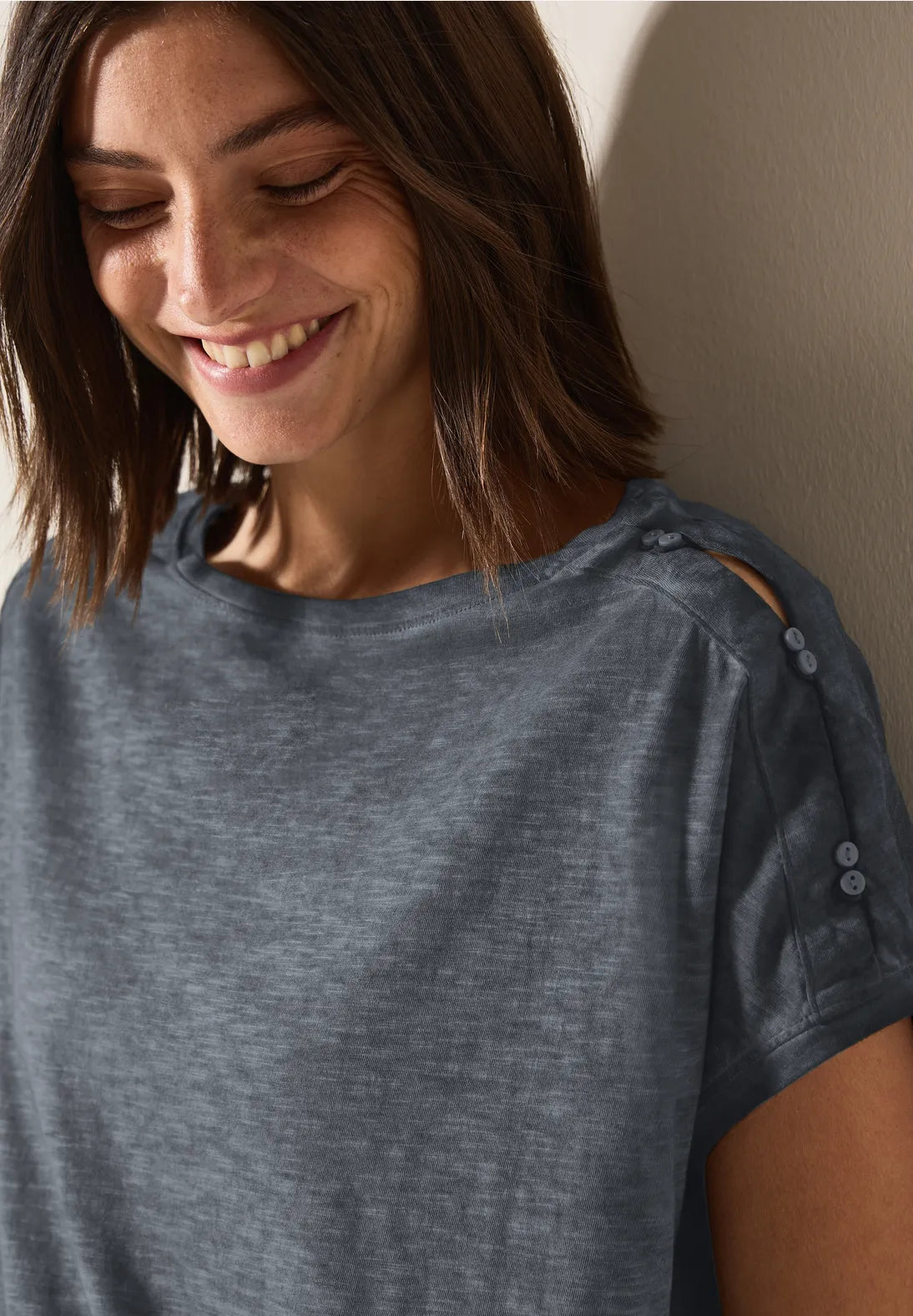 CECIL CAMISETA ASPECTO LAVADO GRIS
