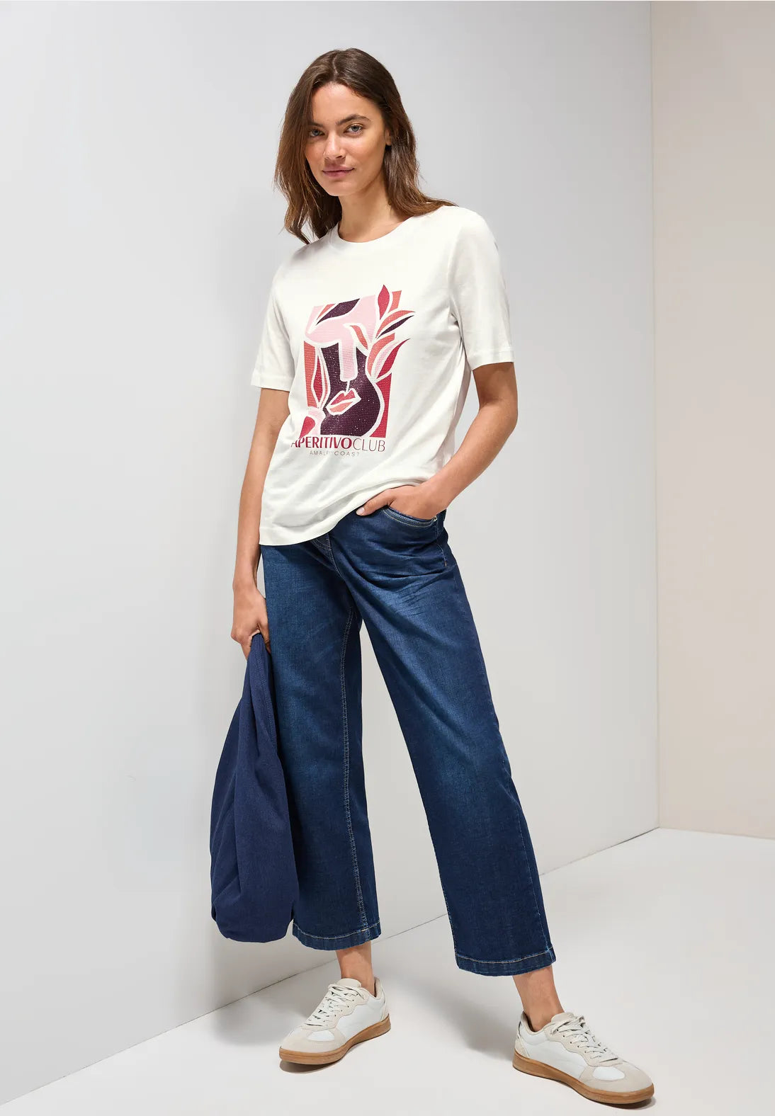 CECIL CAMISETA ESTAMPADO CON PIEDRAS DECORATIVAS