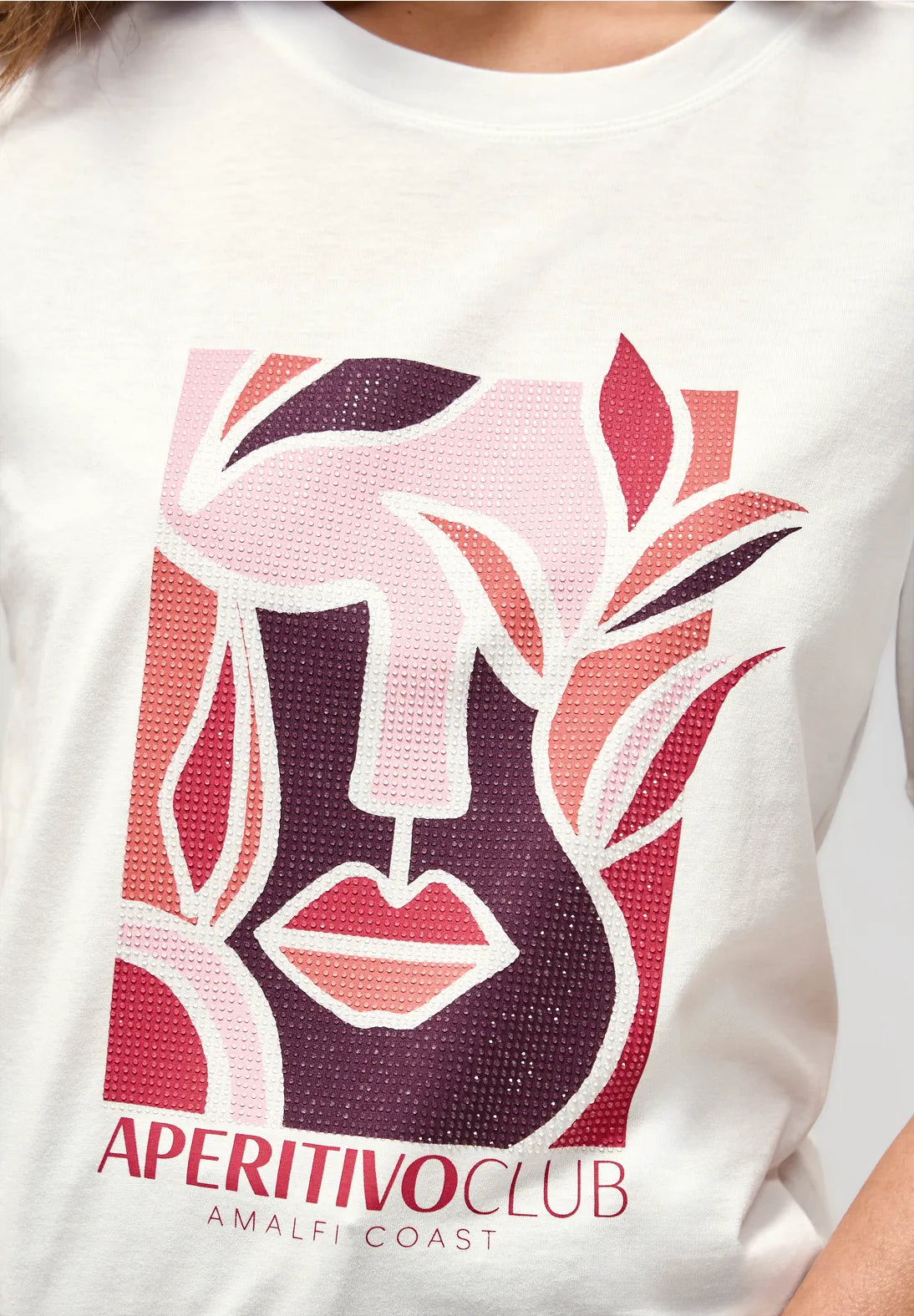CECIL CAMISETA ESTAMPADO CON PIEDRAS DECORATIVAS