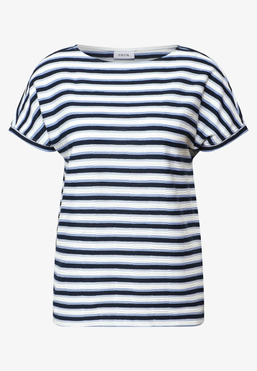 CECIL TOP CAMISETA A RAYAS CUELLO BARCO