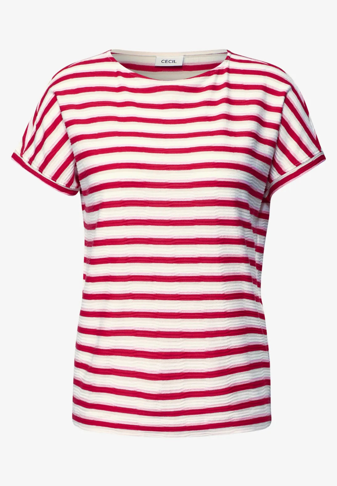 CECIL TOP CAMISETA A RAYAS CUELLO BARCO