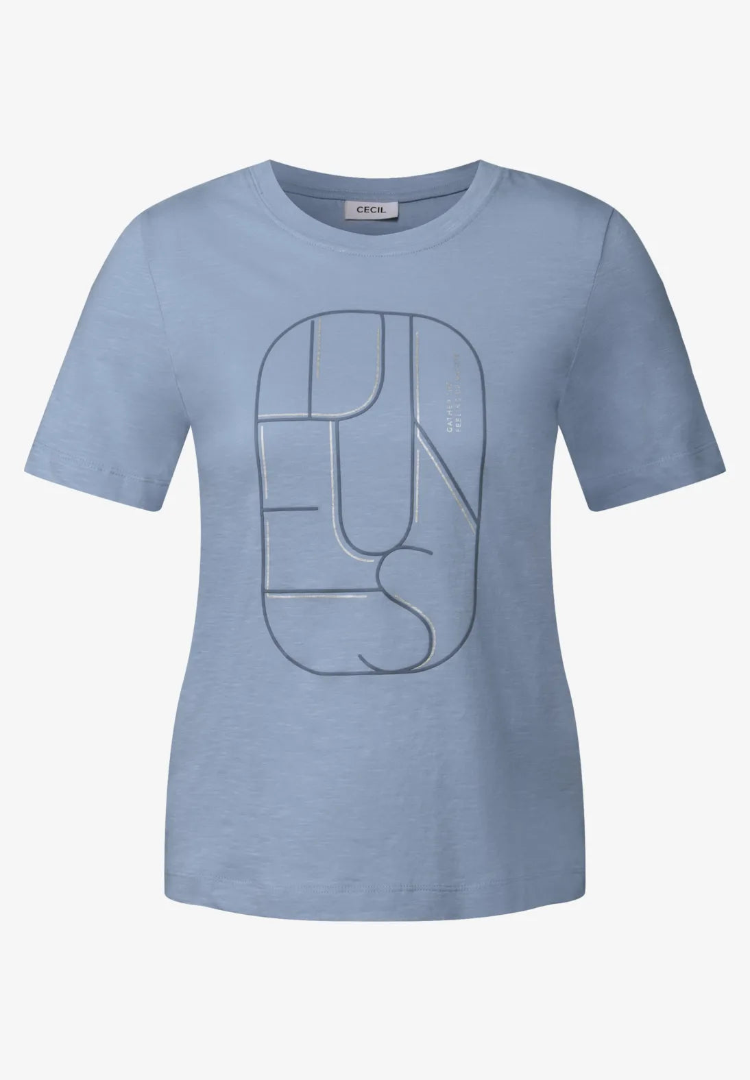 CECIL CAMISETA ROJA CON ESTAMPADO GRAFICO