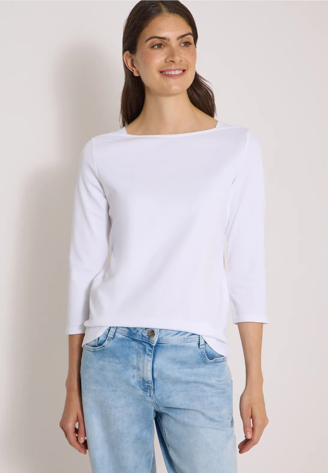 CAMISETA DE ALGODON CUELLO BARCO CECIL