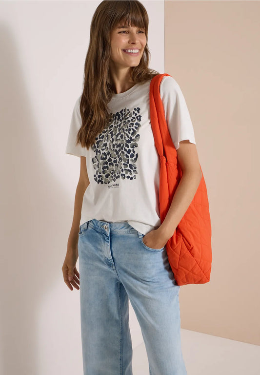 CAMISETA BLANCA PRINT CECIL