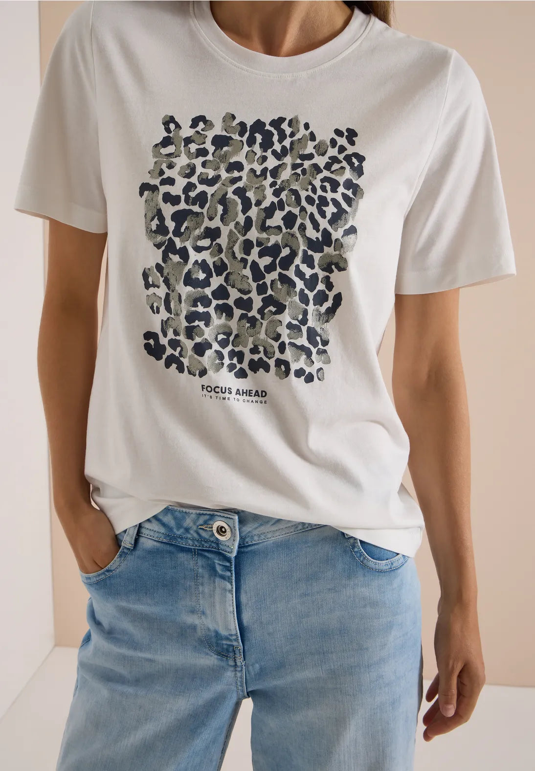 CAMISETA BLANCA PRINT CECIL
