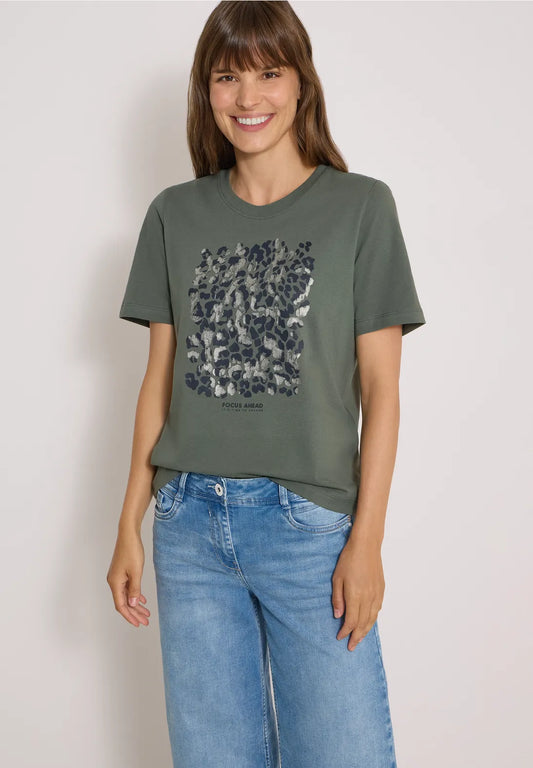 CAMISETA VERDE PRINT CECIL