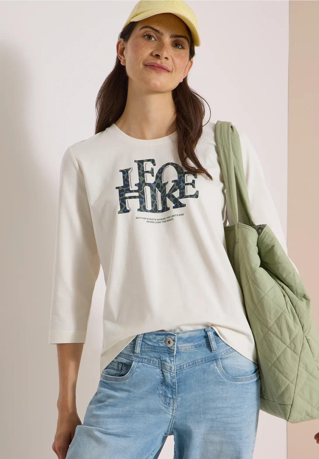 CAMISETA DE MANGA 3/4 BLANCA CECIL