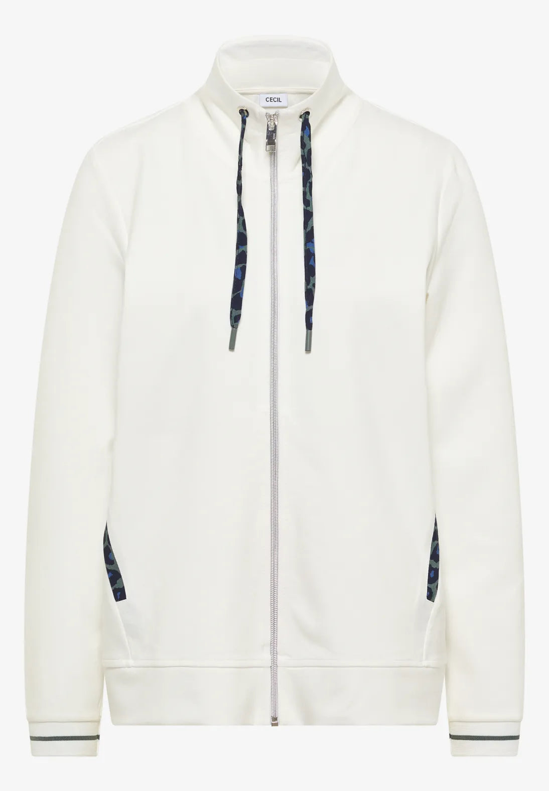 CHAQUETA DEPORTIVA CON CREMALLERA BLANCA CECIL