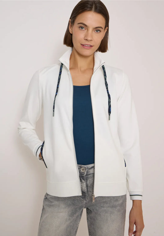 CHAQUETA DEPORTIVA CON CREMALLERA BLANCA CECIL