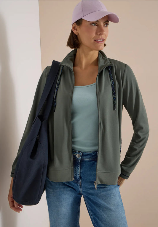 CHAQUETA DEPORTIVA CON CREMALLERA VERDE CECIL