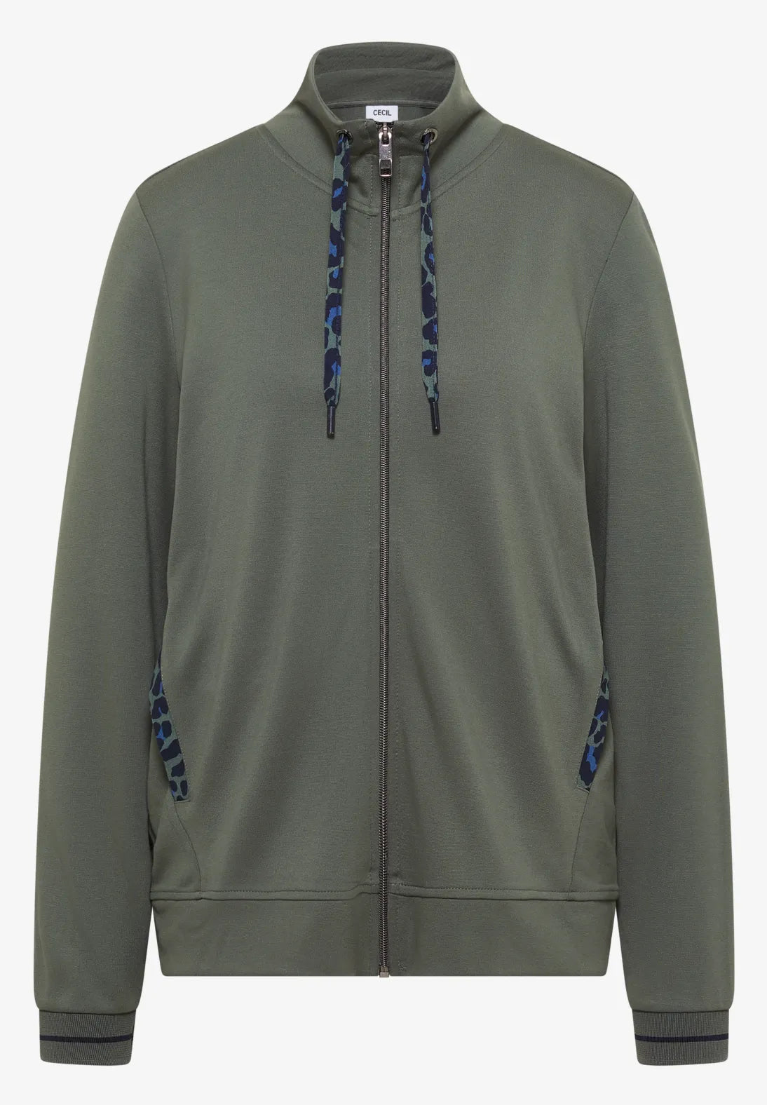 CHAQUETA DEPORTIVA CON CREMALLERA VERDE CECIL