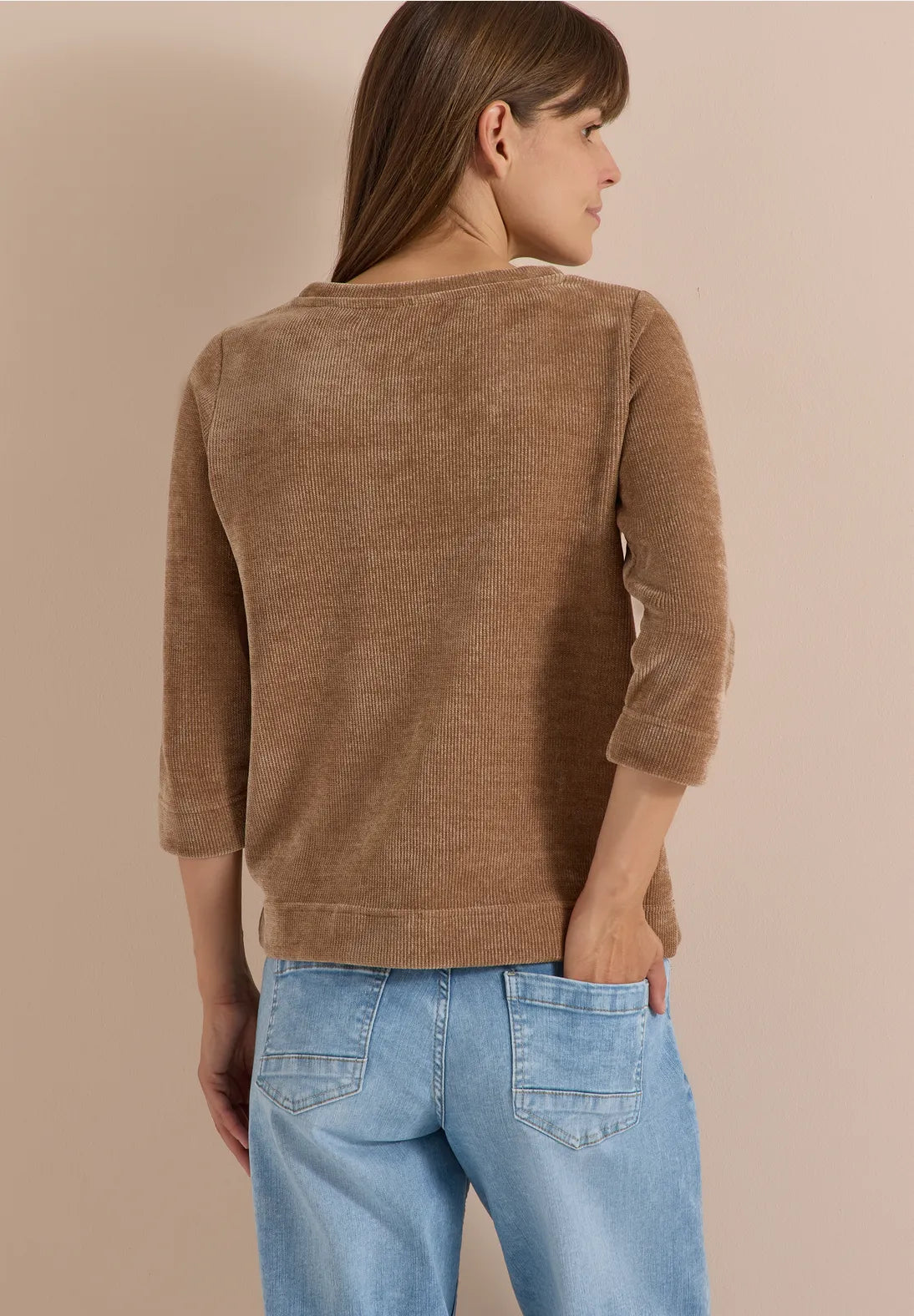 JERSEY MARRON CON TEXTURA. EN3CALAFELL