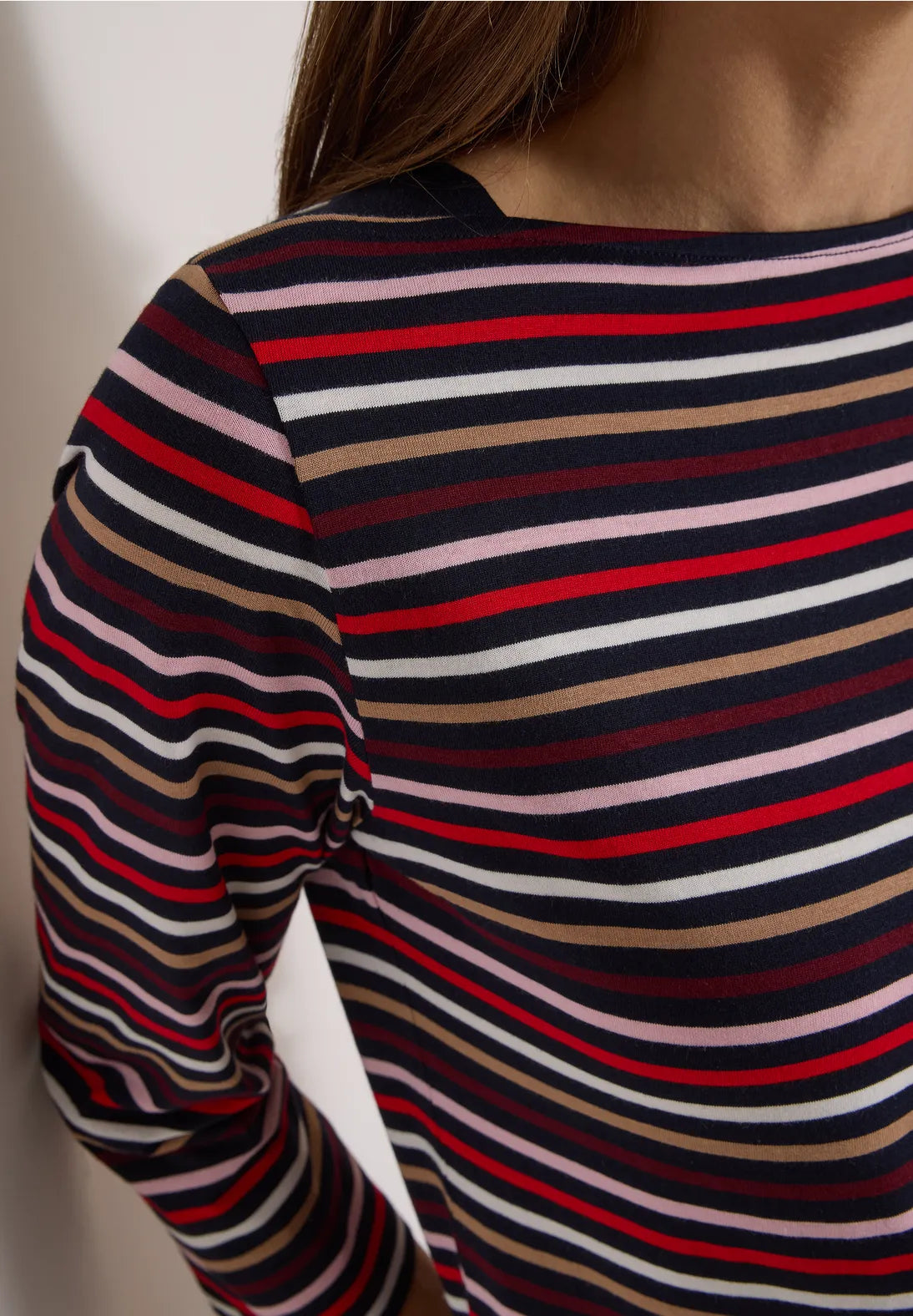 CAMISETA DE PUNTO MANGA 3/4 A RAYAS CECIL