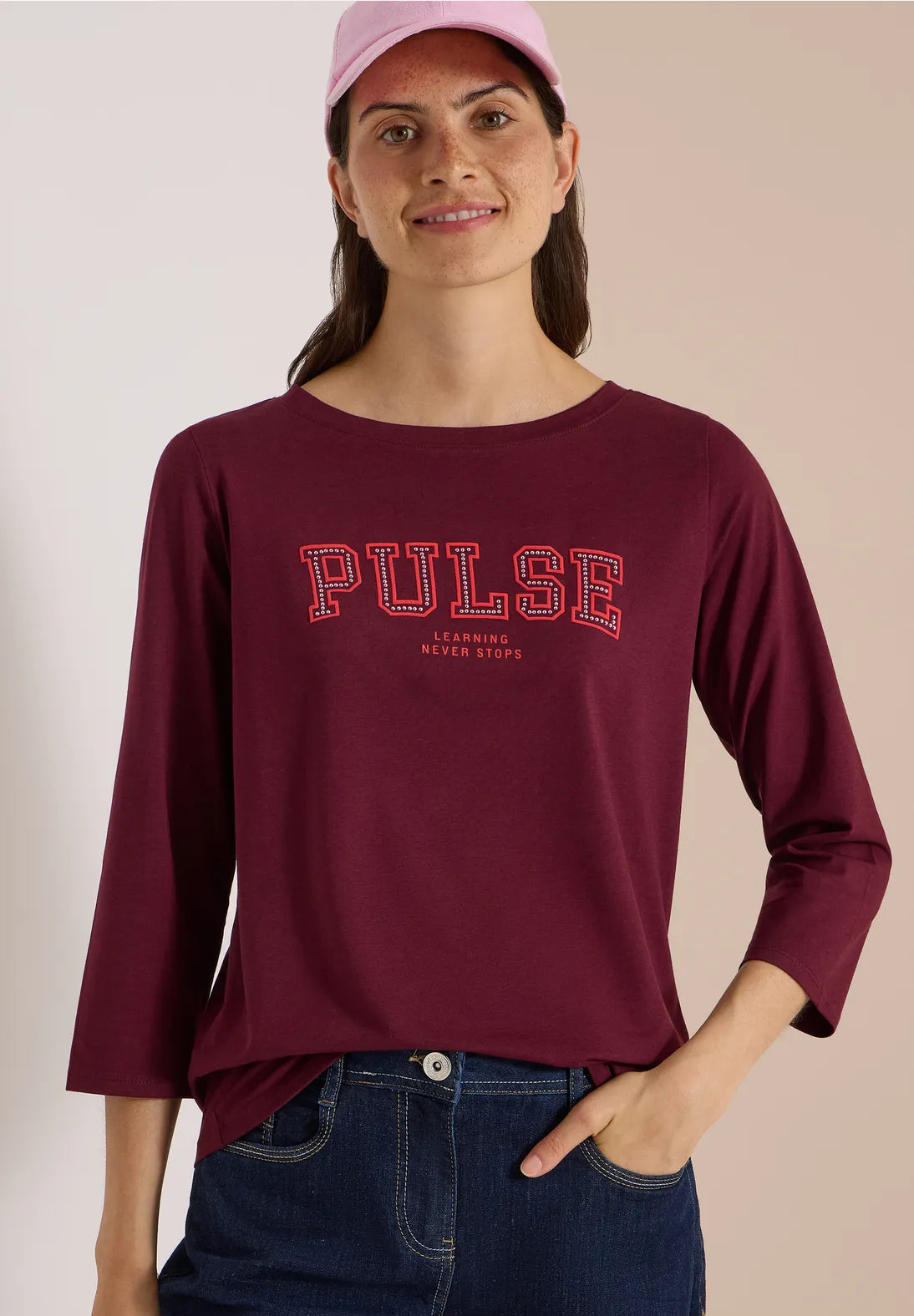 CAMISETA MANGA 3/4 CON DISEÑO GRAFICO CECIL