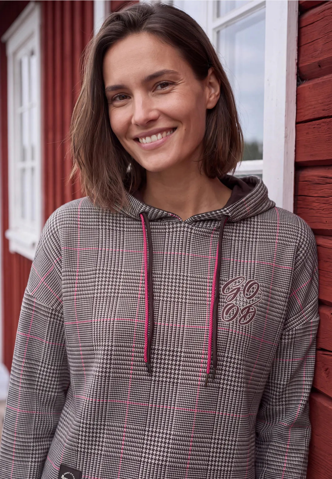 Sudadera con capucha a cuadros. EspritCalafell