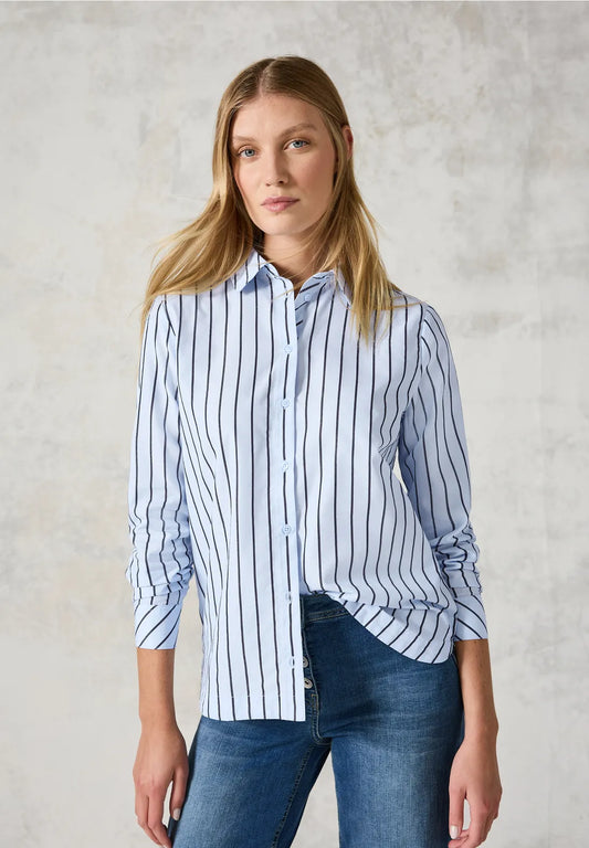 BLUSA RAYAS CUELLO CAMISERO