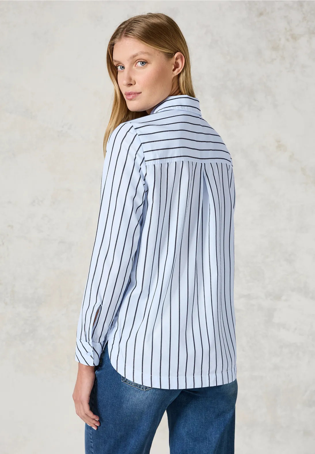 BLUSA RAYAS CUELLO CAMISERO
