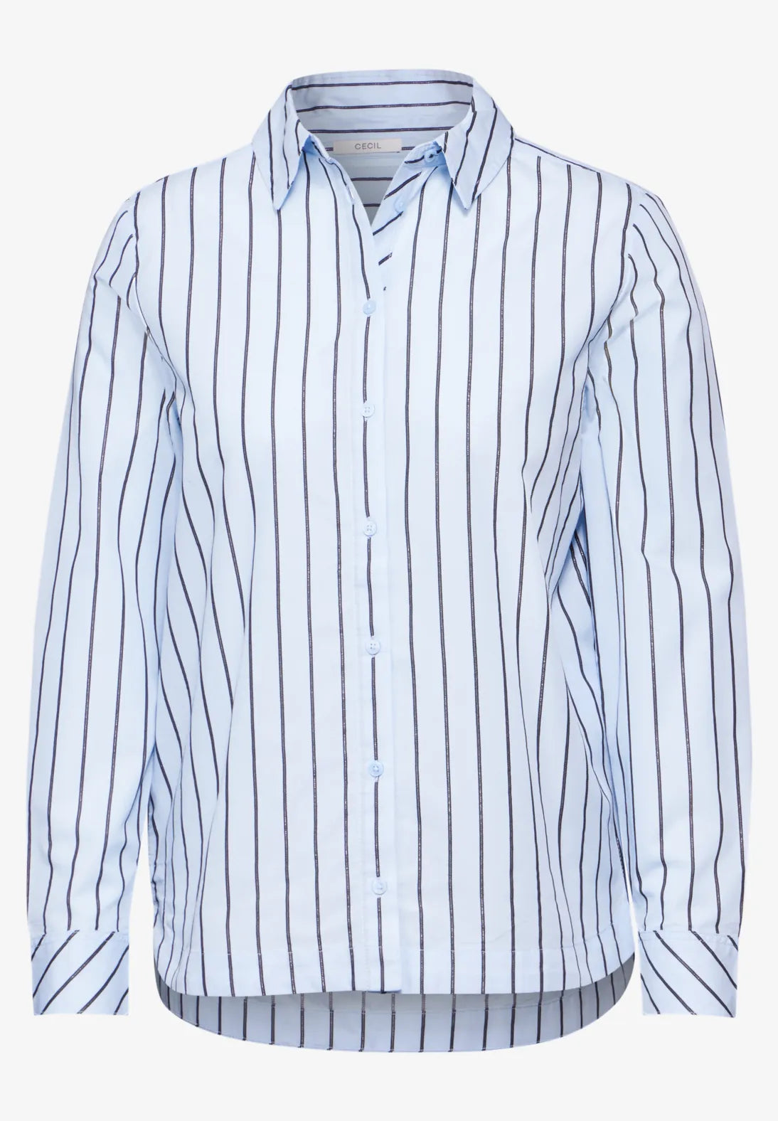 BLUSA RAYAS CUELLO CAMISERO