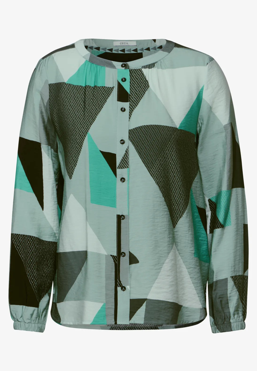 BLUSA ESTAMPADA Y CUELLO REDONDO