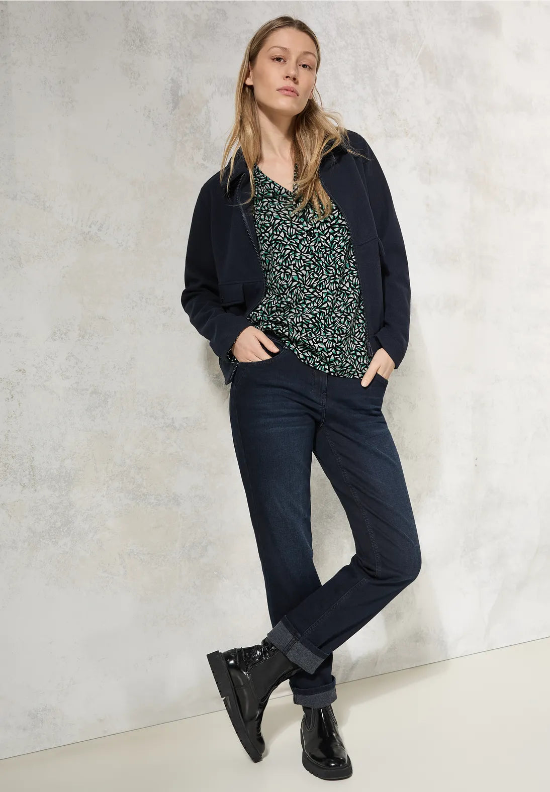 BLUSA ESTAMPADA VISCOSA TONOS VERDES