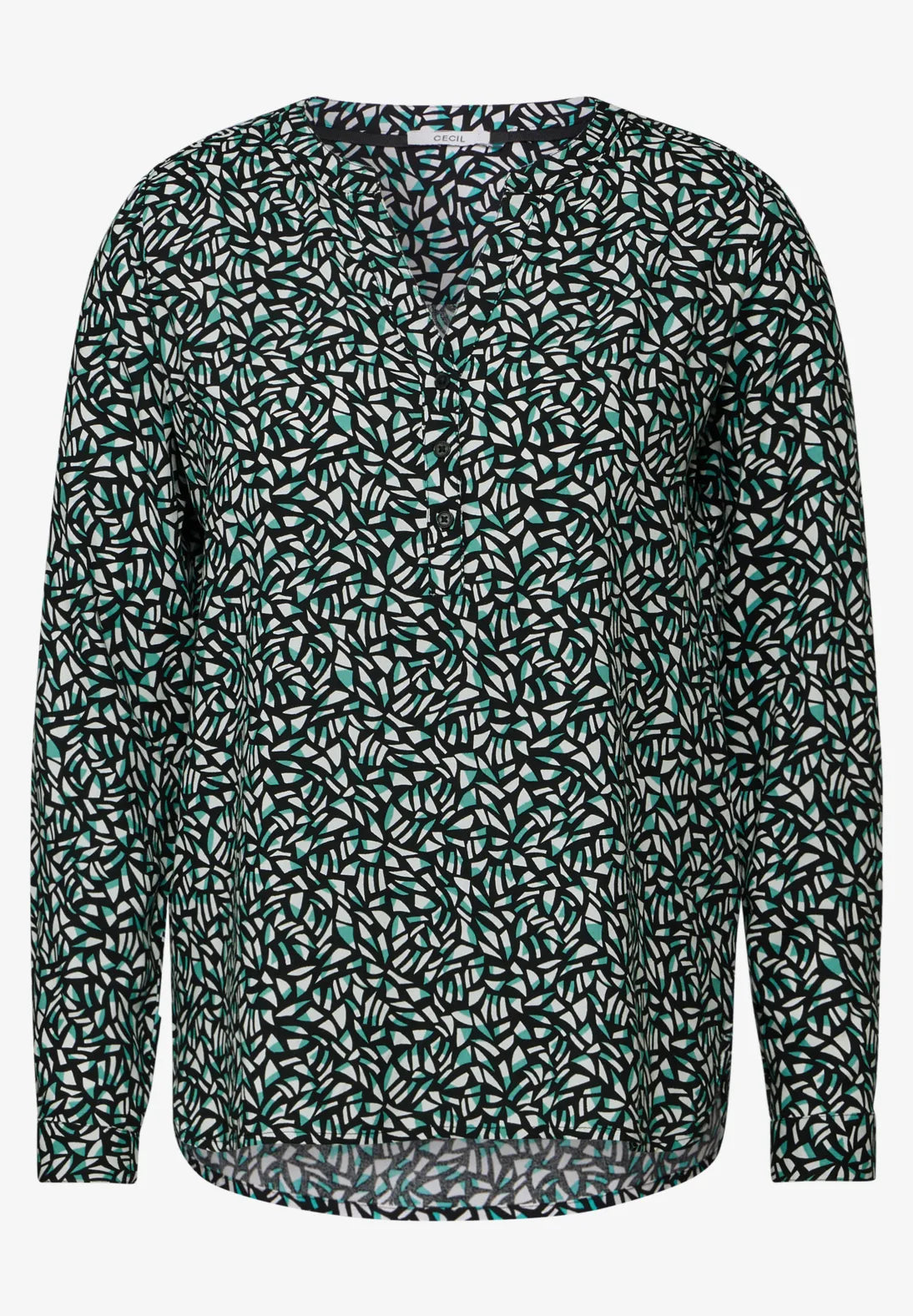 BLUSA ESTAMPADA VISCOSA TONOS VERDES