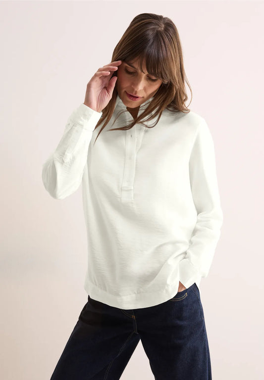 BLUSA MONOCOLOR CUELLO CAMISERO