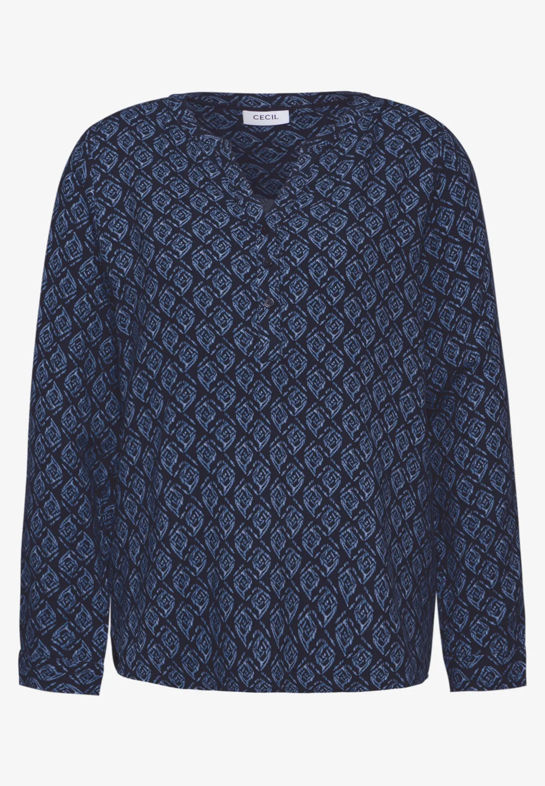 BLUSA TIPO TUNICA ESTAMPADA