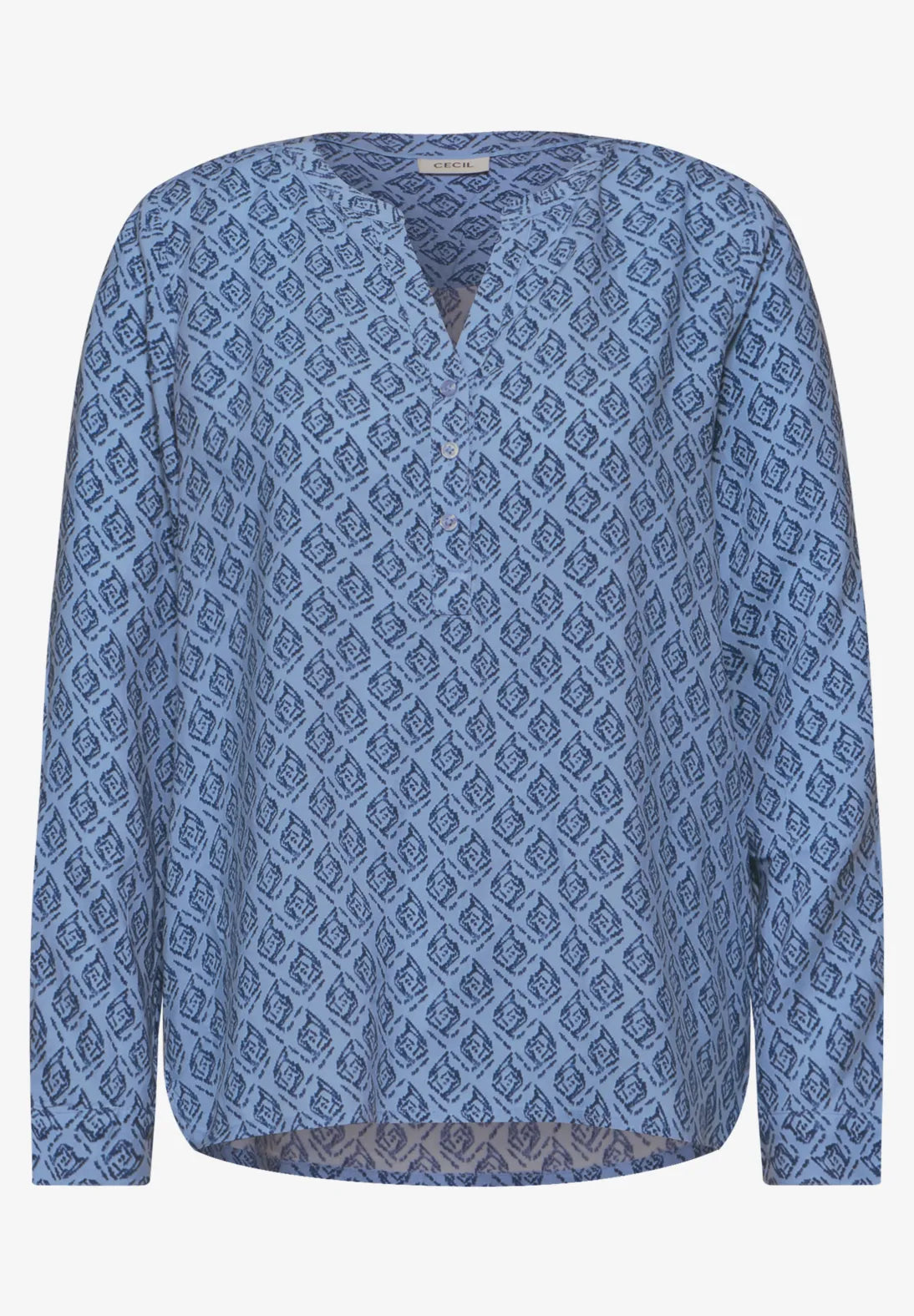 BLUSA TIPO TUNICA ESTAMPADA