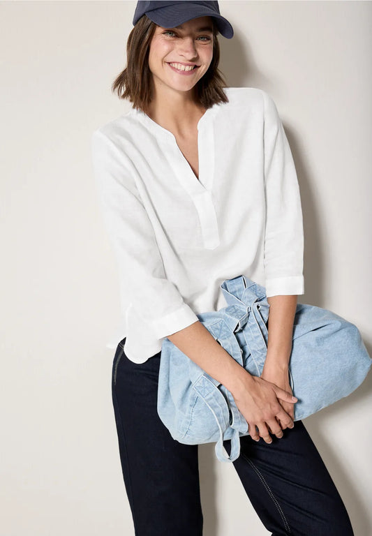 CECIL BLUSA DE LINO MANGA 3/4
