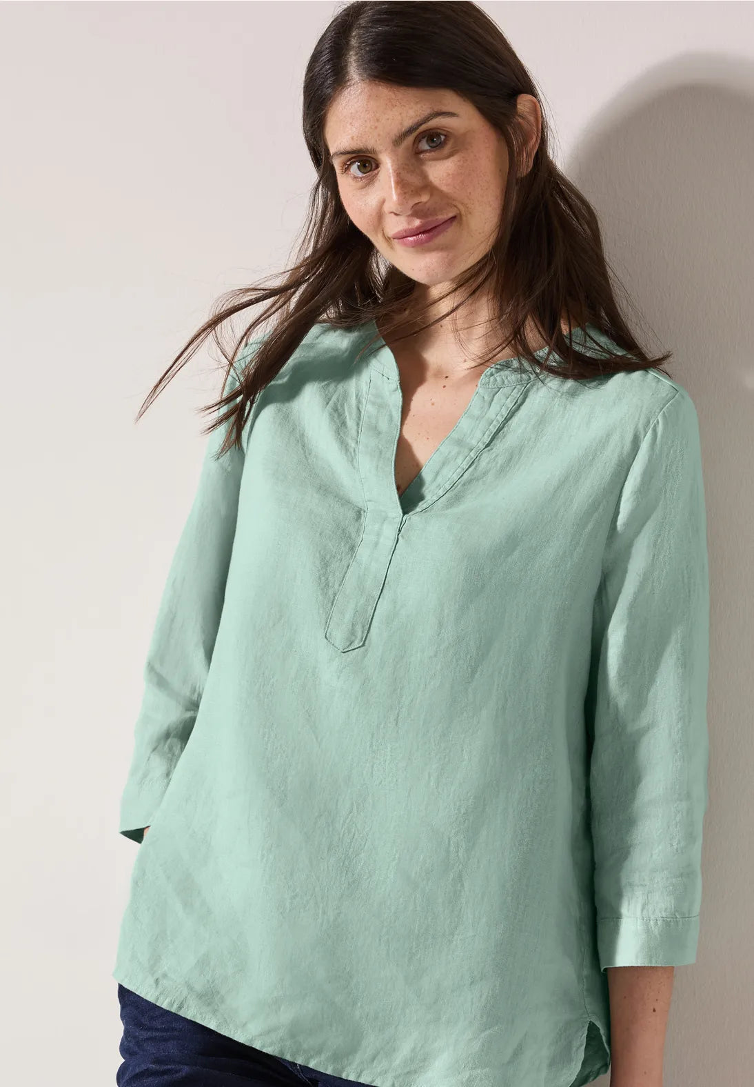CECIL BLUSA DE LINO MANGA 3/4