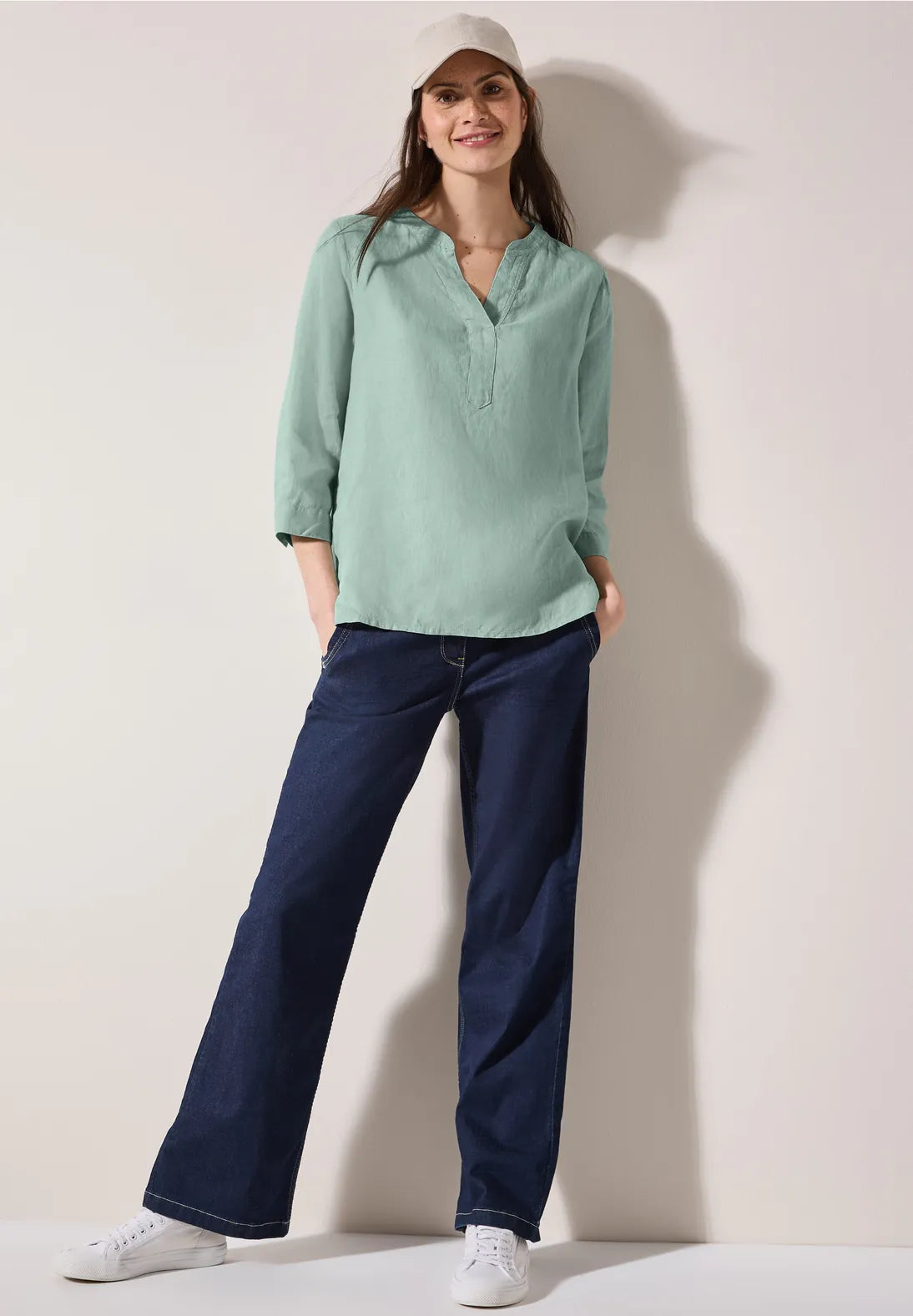 CECIL BLUSA DE LINO MANGA 3/4