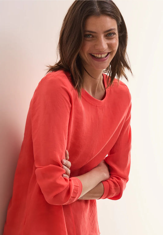 CECIL BLUSA ESCOTE REDONDO Y ABERTURAS LATERALES