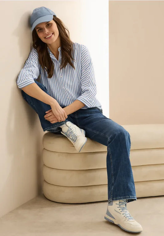 CECIL BLUSA CAMISERA CON CUELLO CAMISERO