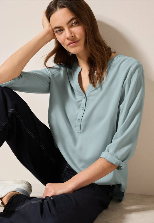 CECIL BLUSA BASICA CUELLO PICO