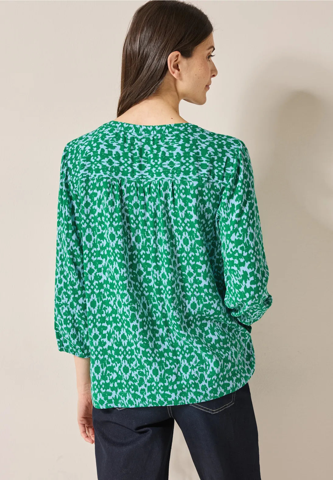 CECIL BLUSA ESTAMPADA MANGA 3/4 CUELLO EN V