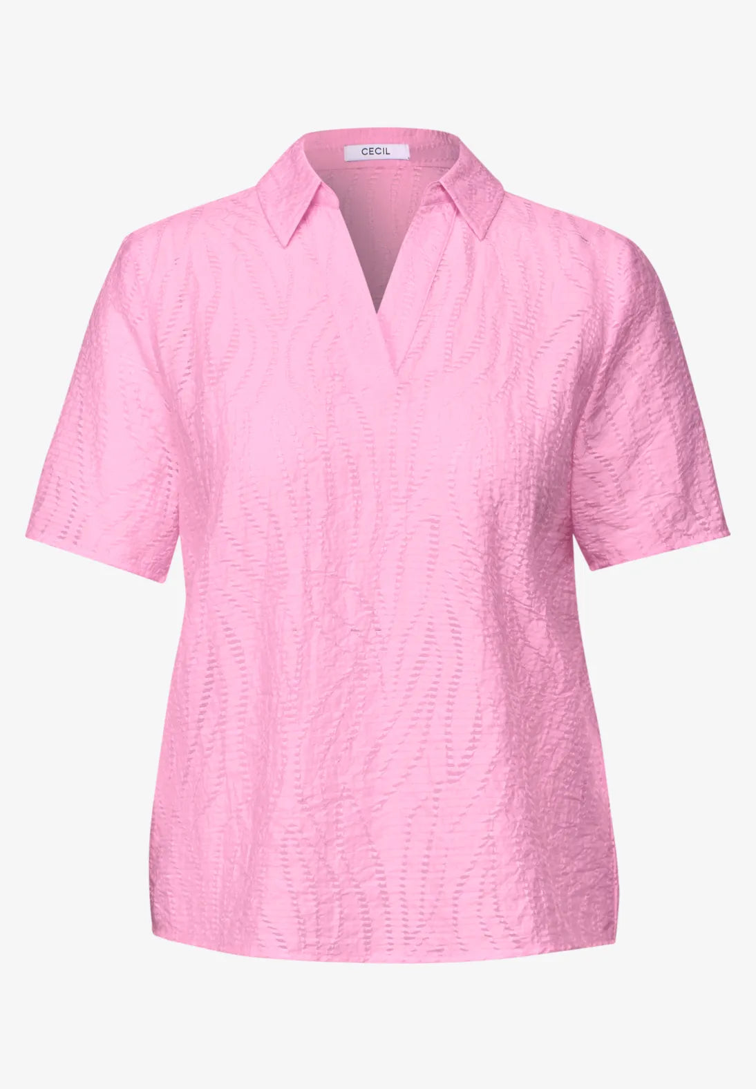 CECIL BLUSA CUELLO CAMISERO MANGA CORTA EXTRALIGERA