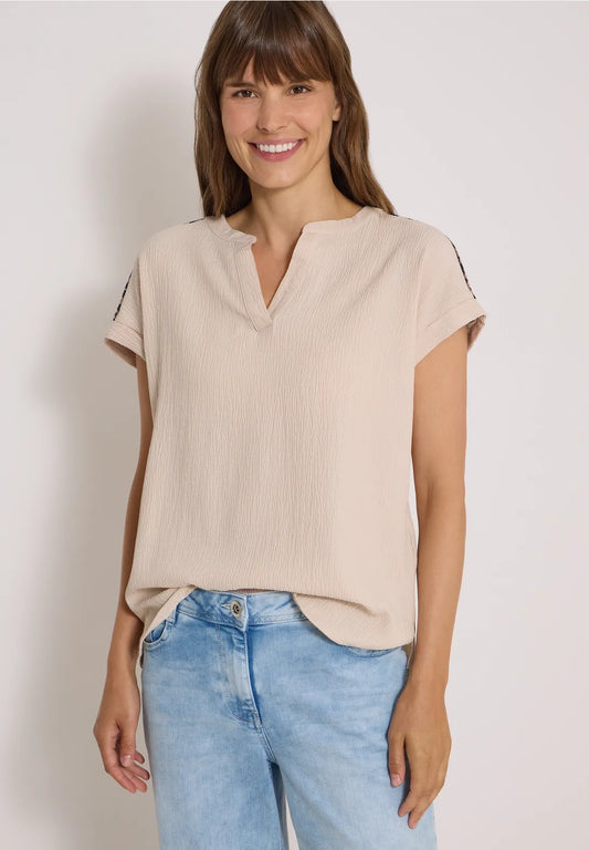 BLUSA ESCOTE EN V DE VISCOSA CECIL